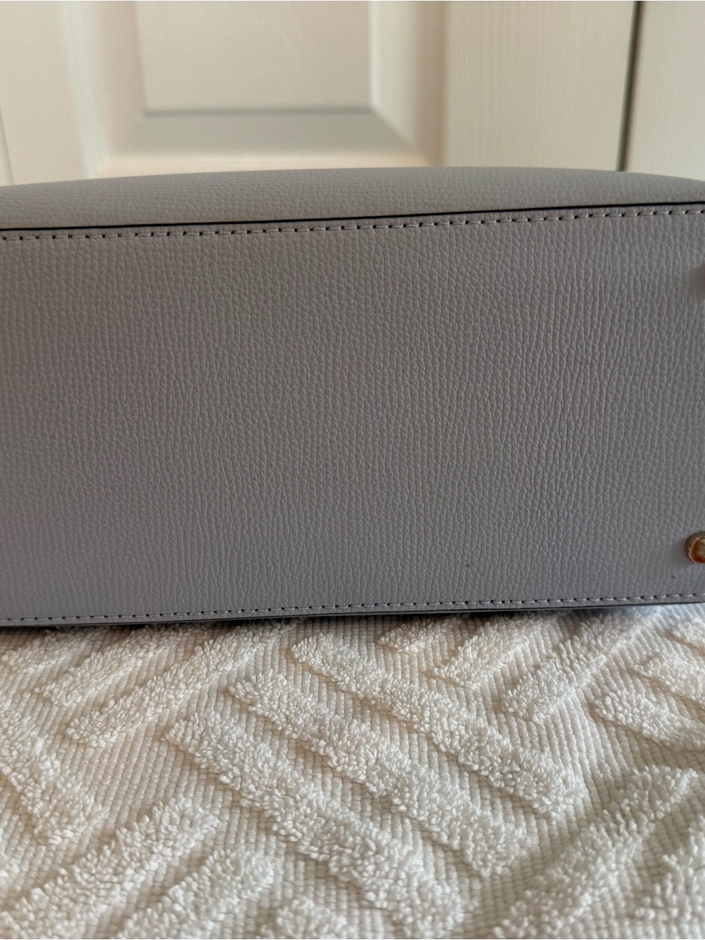 kate spade baby blue Dome Satchel with Gold Logo - Picture 4 of 4